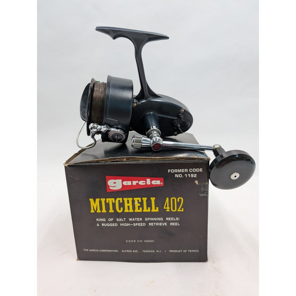 Garcia Mitchell 402 Salt Water Spinning Reel High Speed Vintage Made in France